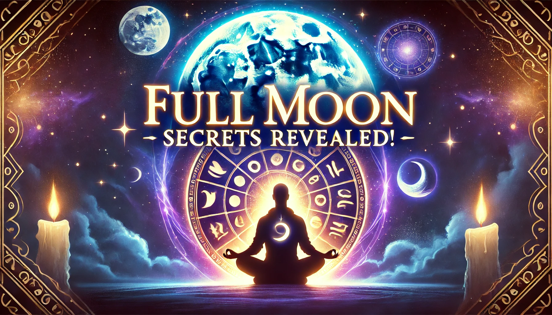 Full moon shining in the night sky – spiritual awakening and energy effects.